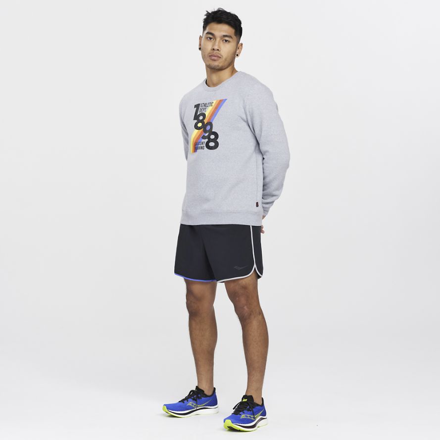 Saucony Rested Sweatshirt Herre Lyse Grå | Norge-421370