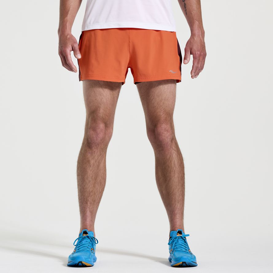 Saucony Outpace 3" Løpeshorts Herre Oransje | Norge-756021