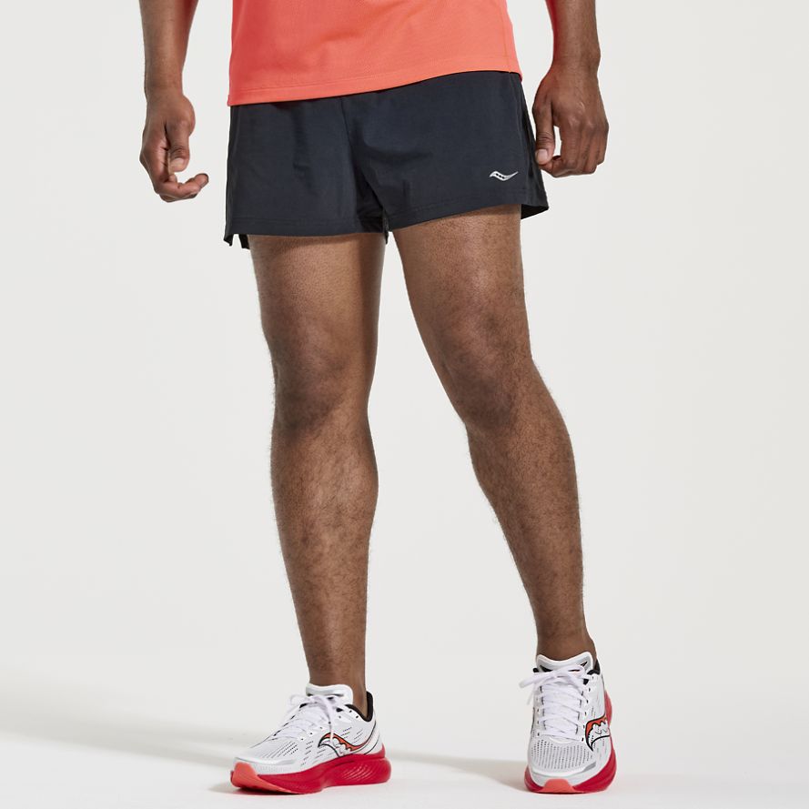 Saucony Outpace 3" Løpeshorts Herre Svarte | Norge-591402