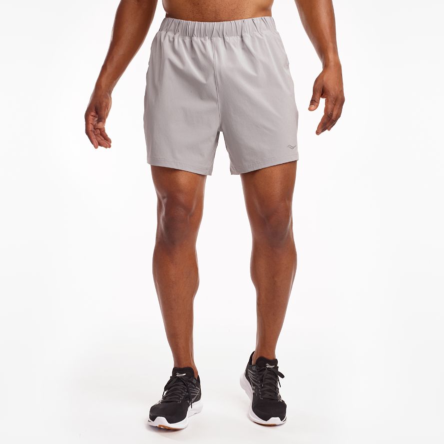 Saucony Outpace 5" Løpeshorts Herre Grå | Norge-649283
