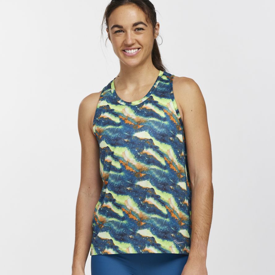 Saucony Stopwatch Singlet Dame Multicolor | Norge-596407